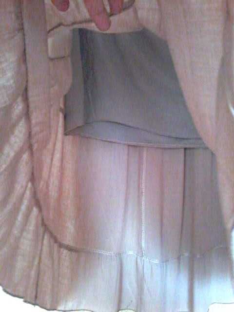Длинная тонкая юбка на подкладке
