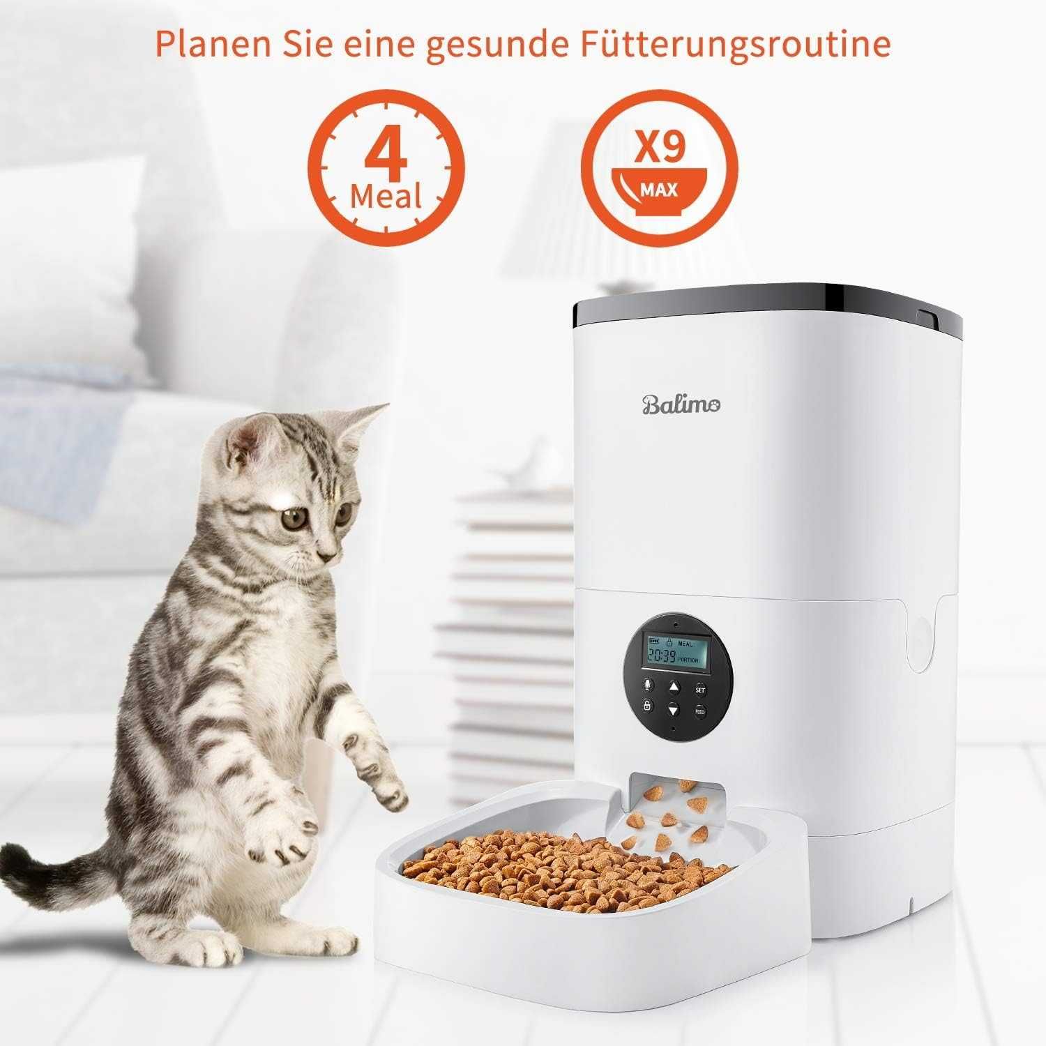 Balimo Duke automatyczny dozownik podajnik karmy dla kotów i psów, 4l