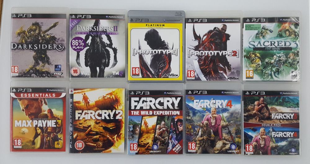 PS3 Farcry, Prototype 2, Darksiders,Scred 3