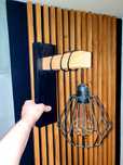 Lampa ścienna kinkiet loftowy drewno Wood&Decor  Hendmade