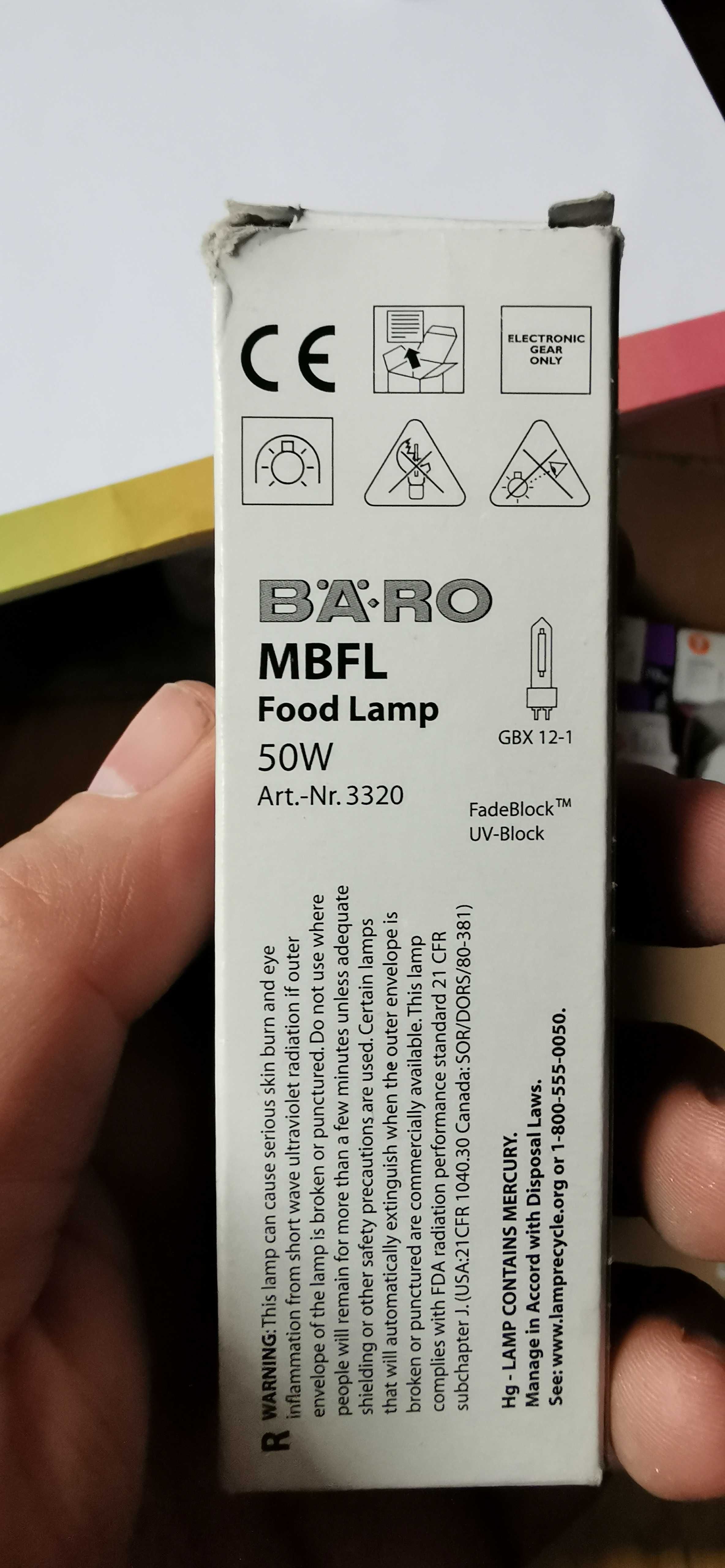 Lampy  MBFL, BBS,BFL, Philips, BARO, Osram  70, 100, 150 W nowe