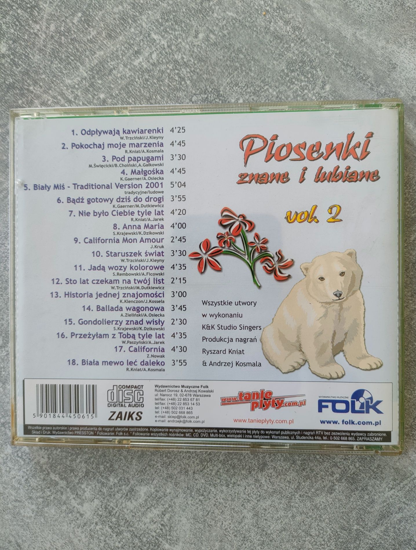 CD BIAŁY MIŚ Vol. 2 Piosenki Znane i Lubiane stan IDEALNY jak Nowa