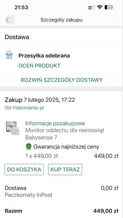 Monitor oddechu - Babysense 7