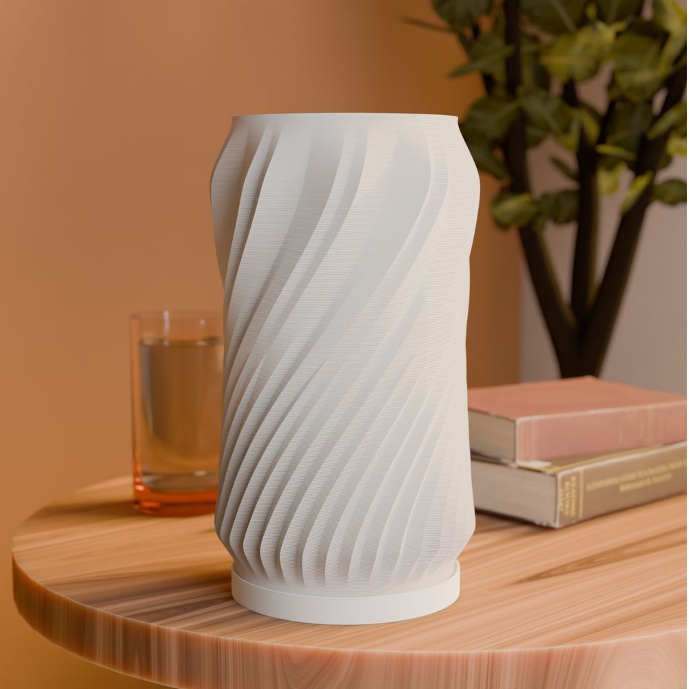 Candeeiro Decorativo Minimalista | Design Espiral Moderno