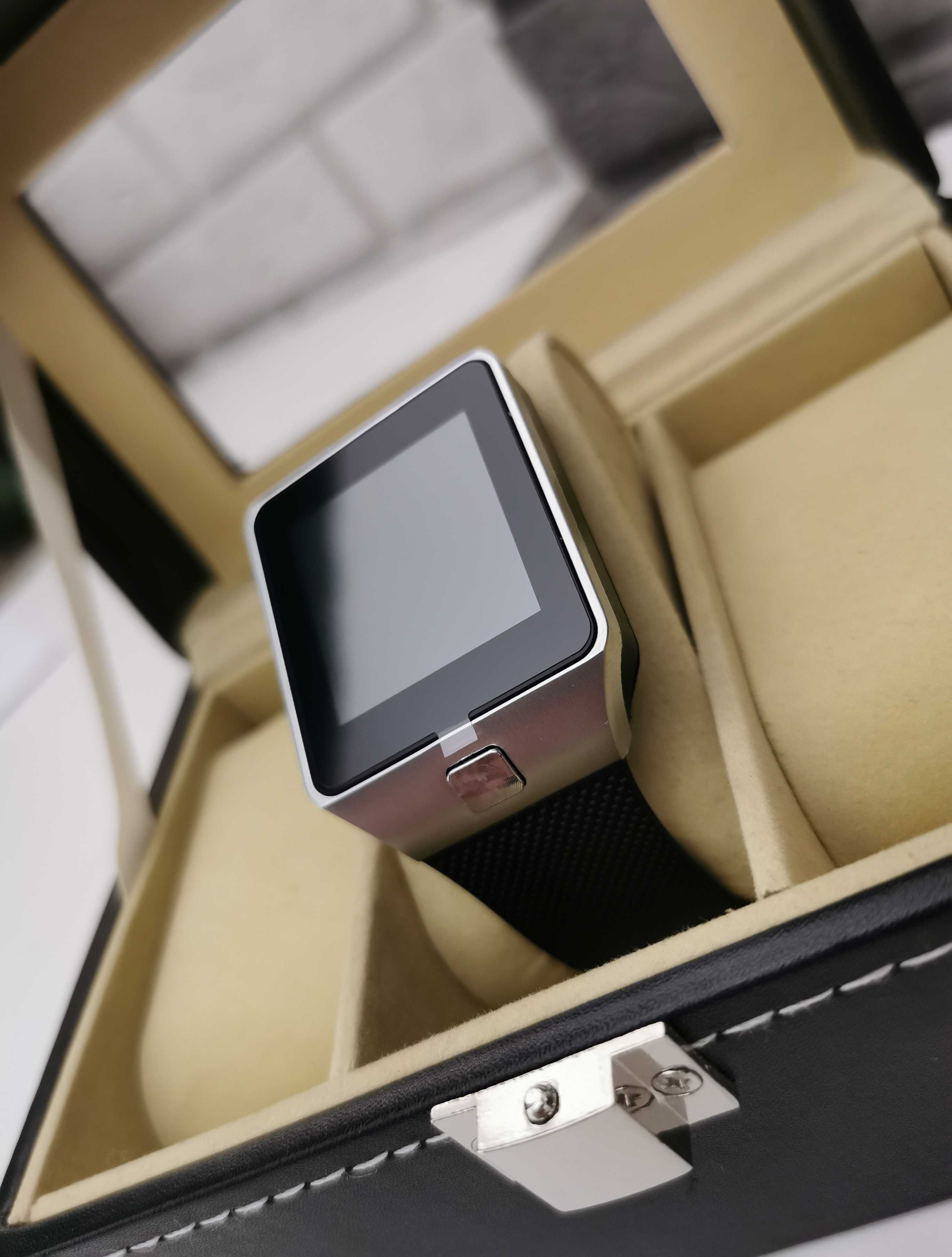 Zegarek Smartwatch do rozmów SIM karta smart koperta black silver