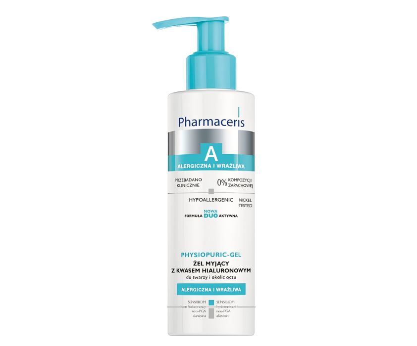 Pharmaceris A żel myjacy z  kwasem hialuronowy twarzy i okolic oczu