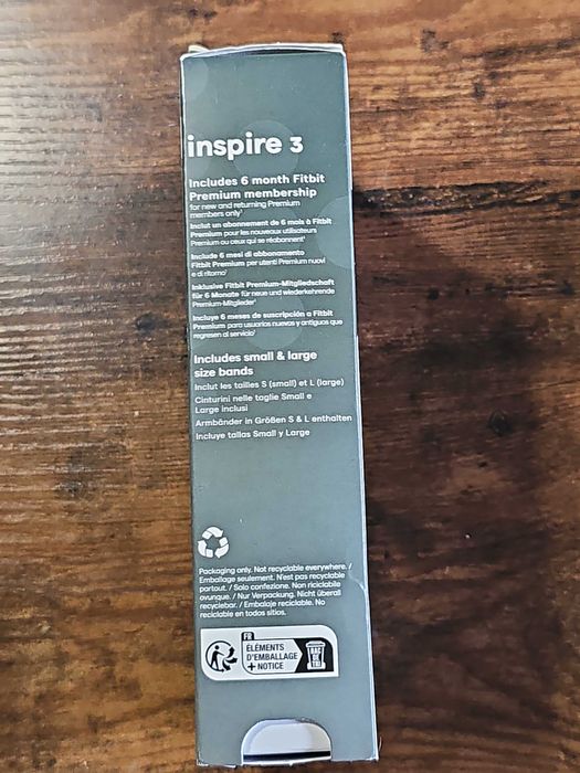 Fitbit Inspire 3; Tracker aktywności fitness wraz z 6-cio miesieczną