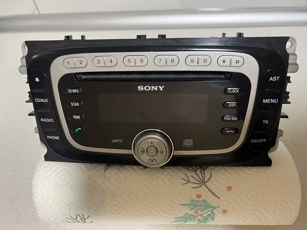 Штатна магнітола Sony MP3, Mondeo 4. Магнітофон соні, мондео 4. Ford.