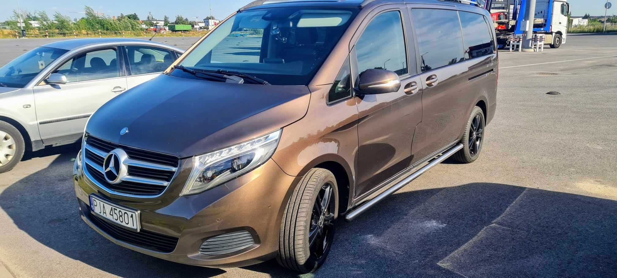 Wynajem BUS Mercedes V klasa  8 osób +TV Netflix + box dachowy+SUP