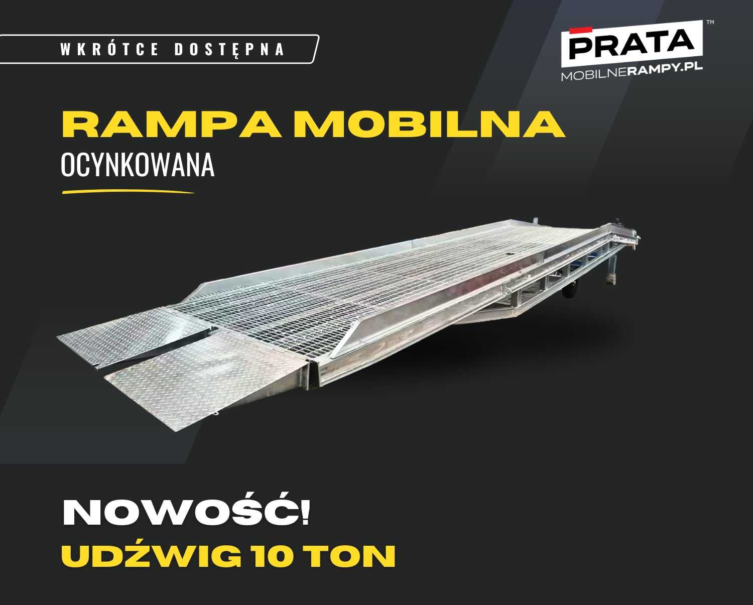 Rampa mobilna ocynkowana 10 TON NOWOŚĆ załadunkowa przeładunkowa