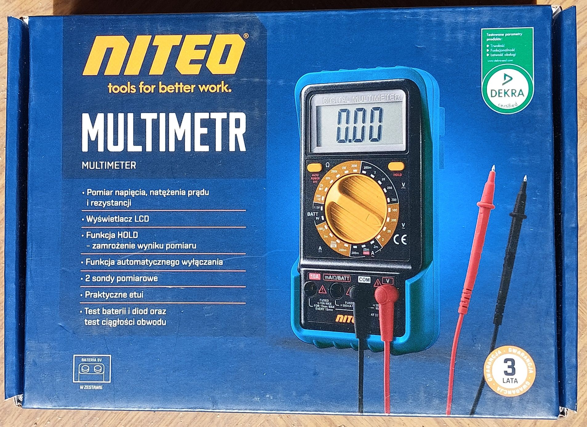 Multimetr cyfrowy miernik prądu NITEO TOOLS napięcia stałego