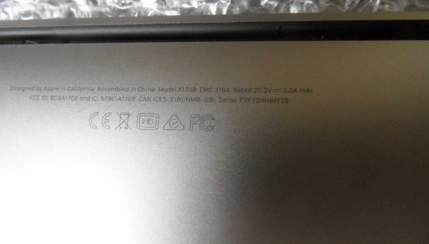 MacBook Pro 13” 2017 диск 256 ГБ