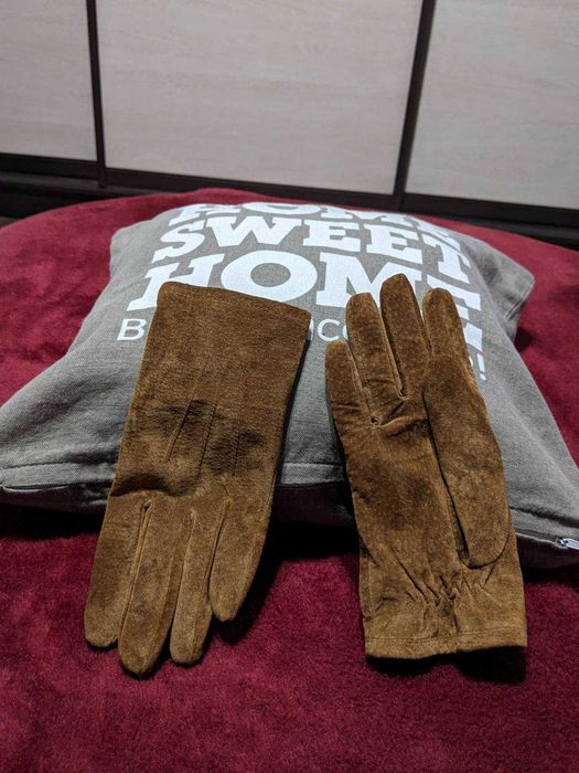 Брендовые женские перчатки NEXT /р.MIDI/замша (ориг., Англия/P.R.C.)