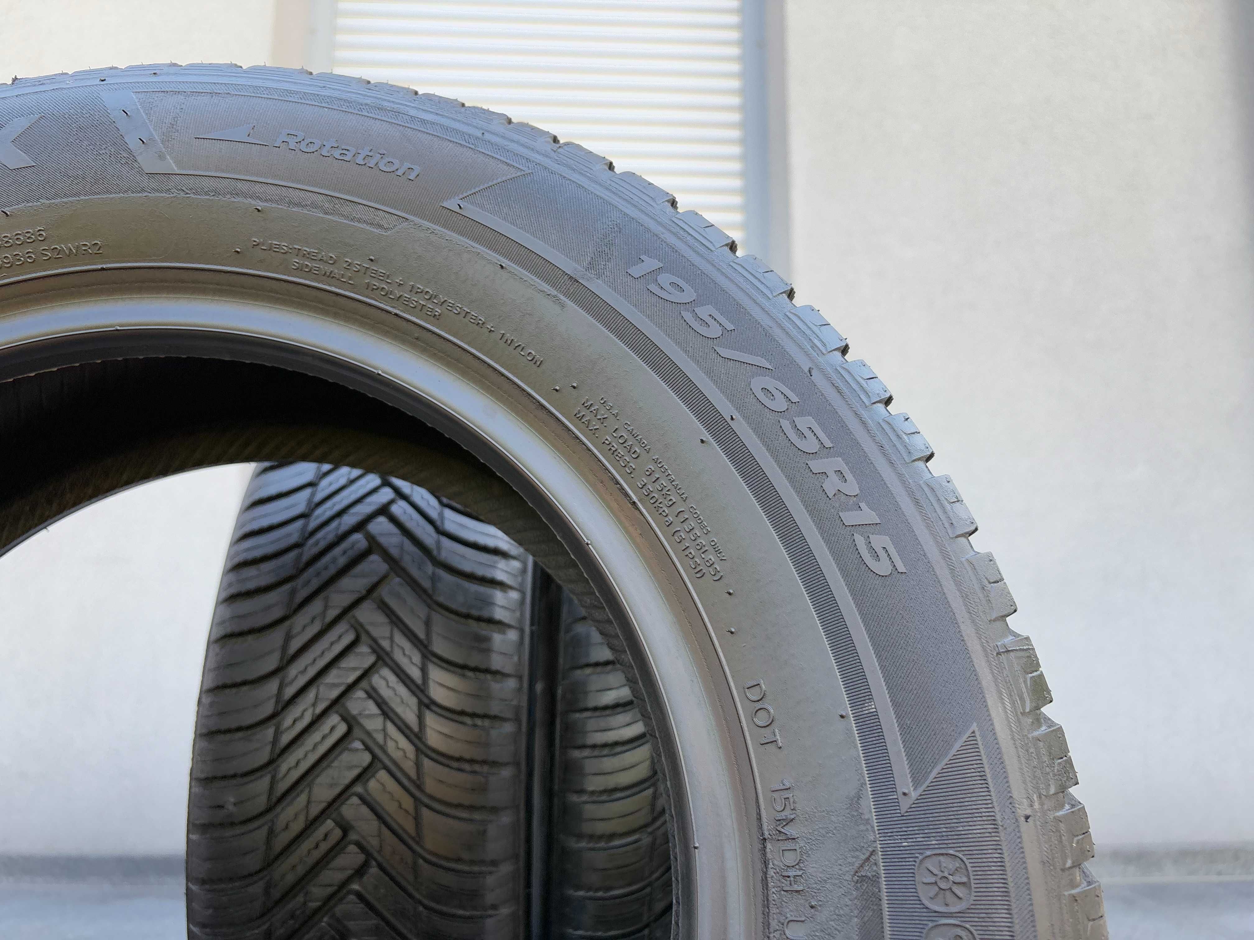 4szt całoroczne 195/65R15 Hankook 7,2mm 100% bieżnika 2024r 4S214 Gwar