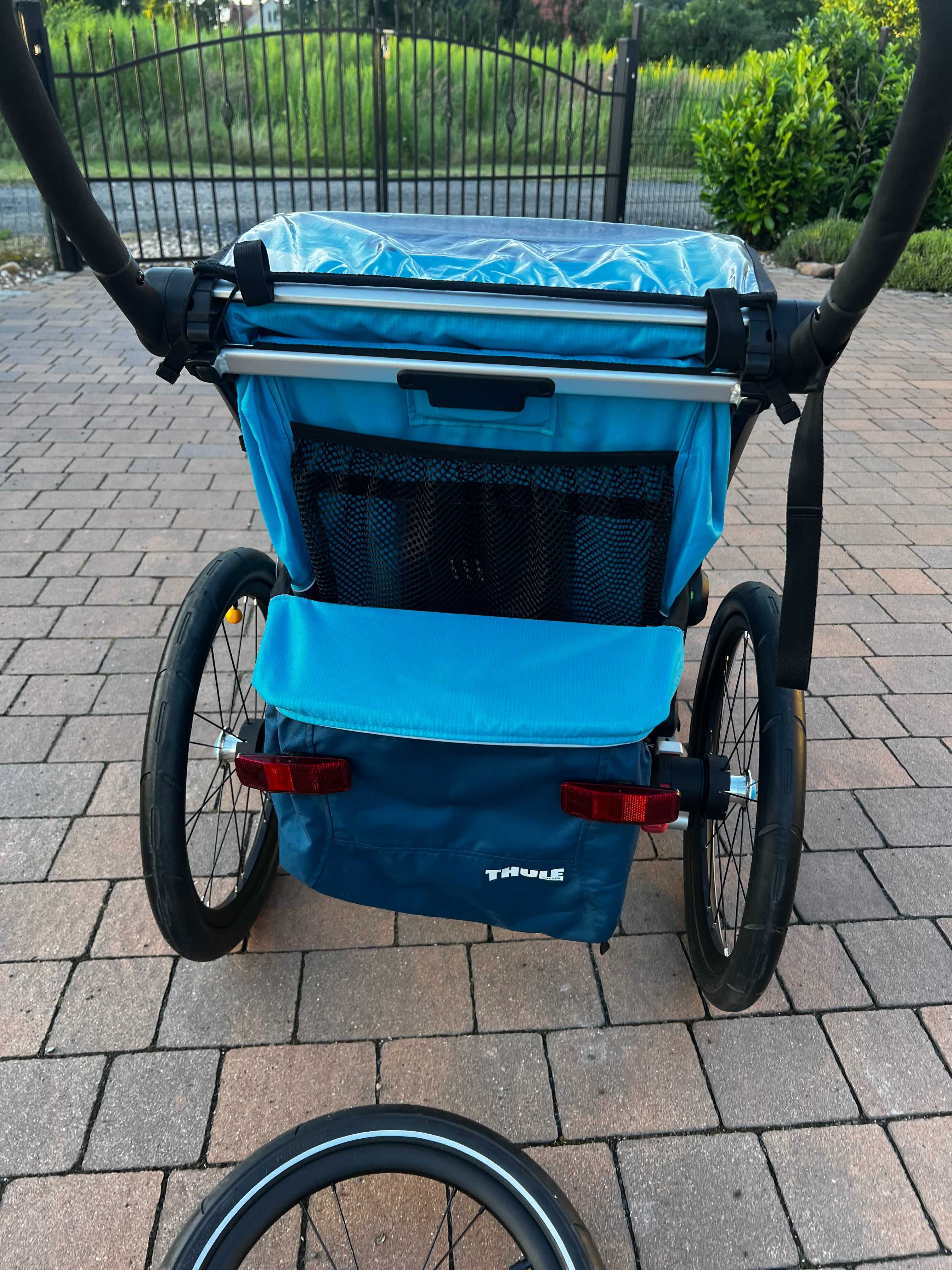 Thule Cross 1 przyczepa riksza odchylane oparcie amortyzowana jogging