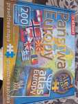 Państwa europy puzzle z mapą i atlasem