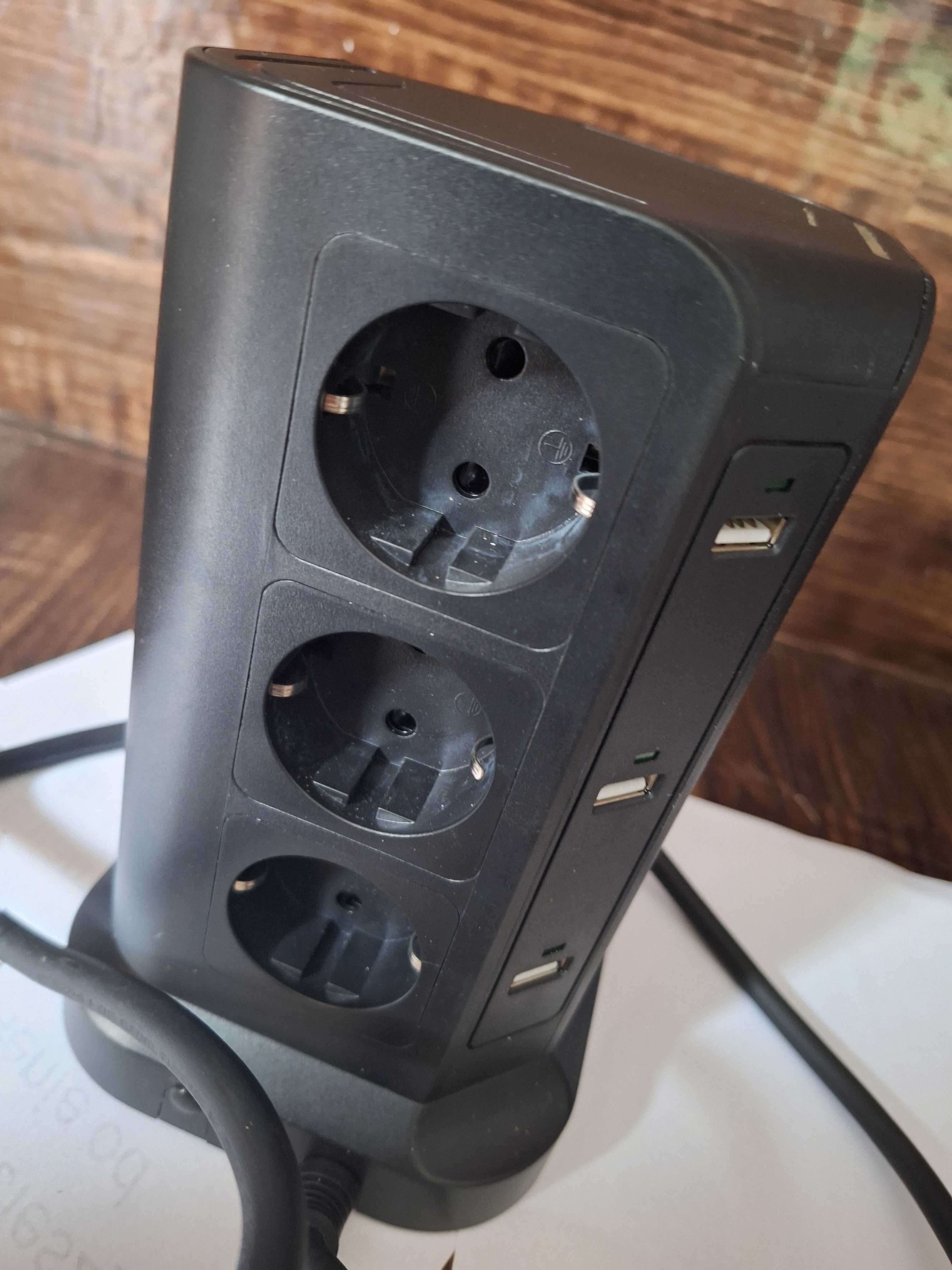 Listwa Zasilająca 12 gniazdek +6 USB