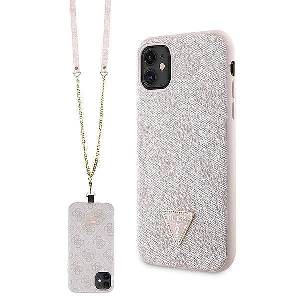 Etui Guess Crossbody 4g Metal Logo na iPhone 11 / Xr - różowe