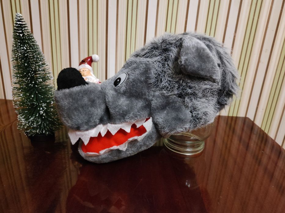 Новогодняя маска волка на утренник