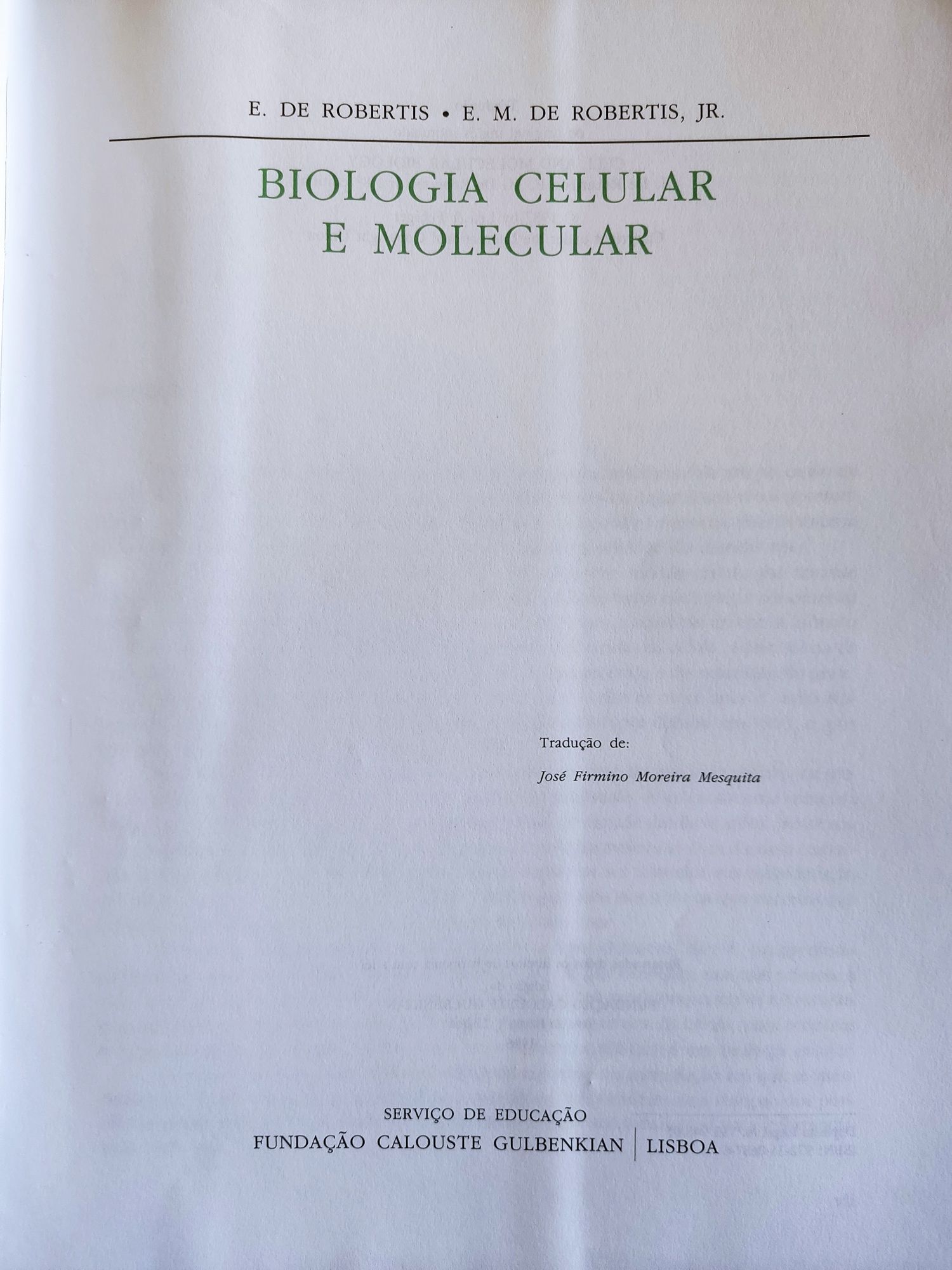 Biologia celular e molecular, edição Gulbenkian