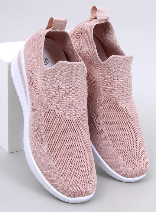 Sneakersy Na Koturnie Skarpetkowe Bayol Pink