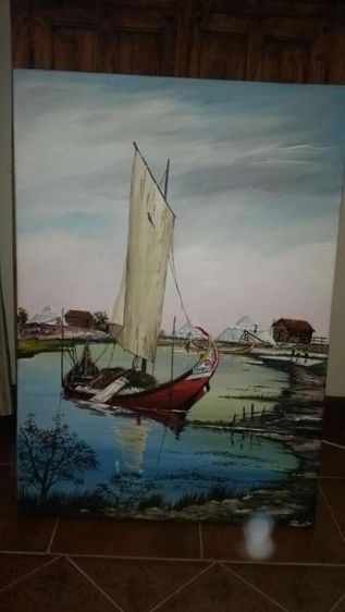 Pinturas a Oleo paisagens mar barcos etc