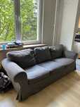 Sofa 3-osobowa, ciemnoszara EKTORP ikea