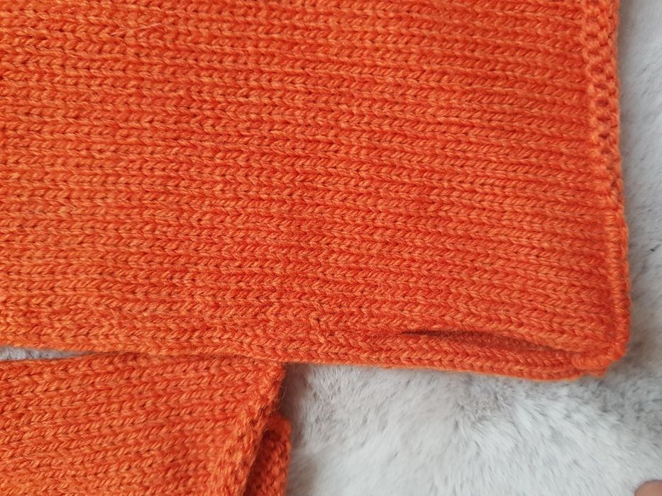 Sweter nietoperz, ręcznie robiony, rozmiar S, pomarańczowy