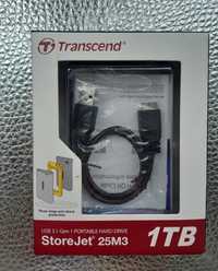 Жорсткий диск зовнішній Transcend 1TB TS1TSJ25M3S USB 3.1 StoreJet 2.5