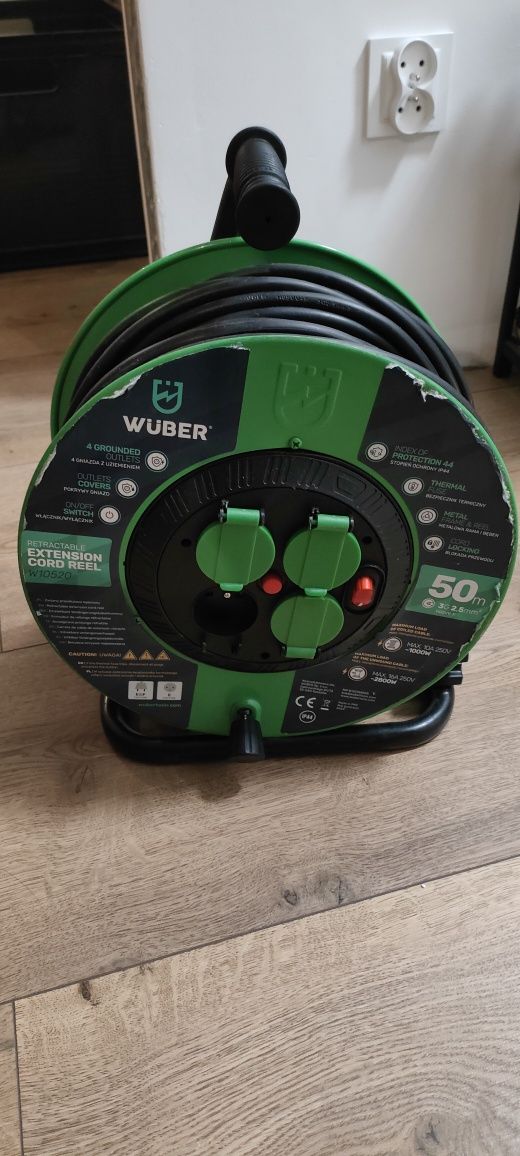 Przedłużacz wuber 50 metrów 3x 2.5m
