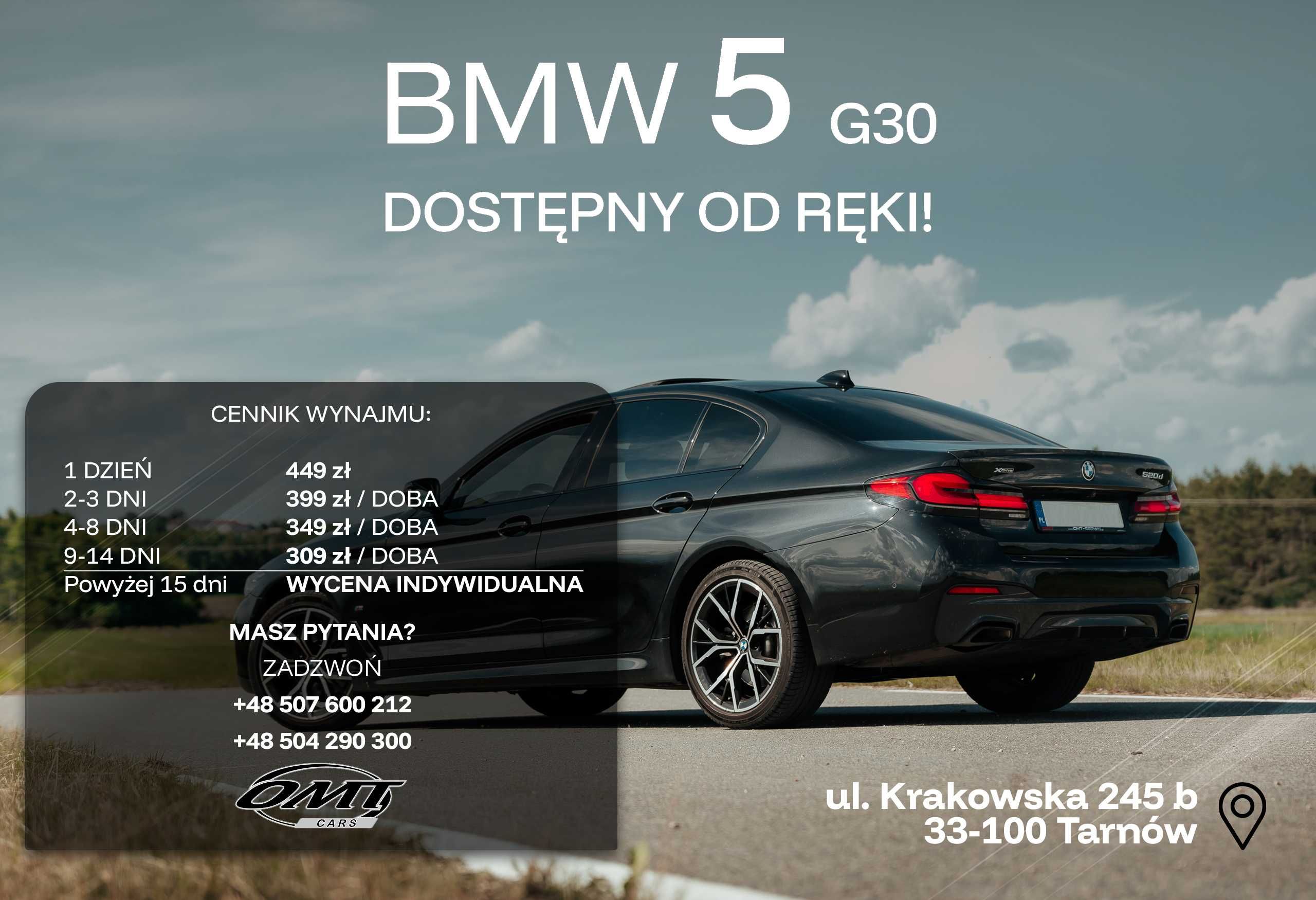 Wynajem - BMW serii 5 G30, 2023r. - Duży wybór samochodów