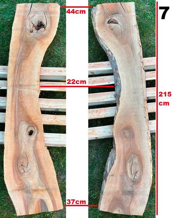 Deski (foszty) z orzecha włoskiego, dł. 215, szer. 60-35
