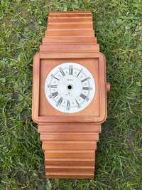 Zegar ścienny drewniany obudowa - z 1989 roku