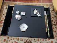 Mesa preta quadrada