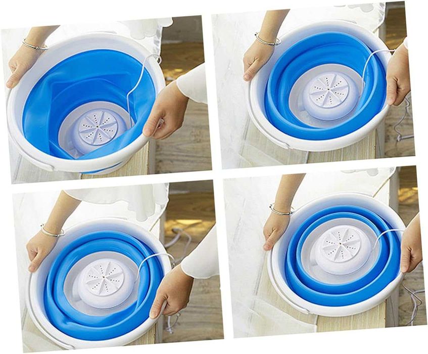 Máquina de Lavar Roupas Leves e Balde de 10 Litros