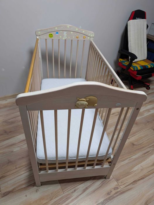 łóżeczko dziecięce + materac bambusowy 120x60