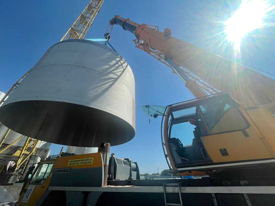 Крани автомобільні та гусеничні в оренду вантажопідємністю 45-200 тонн