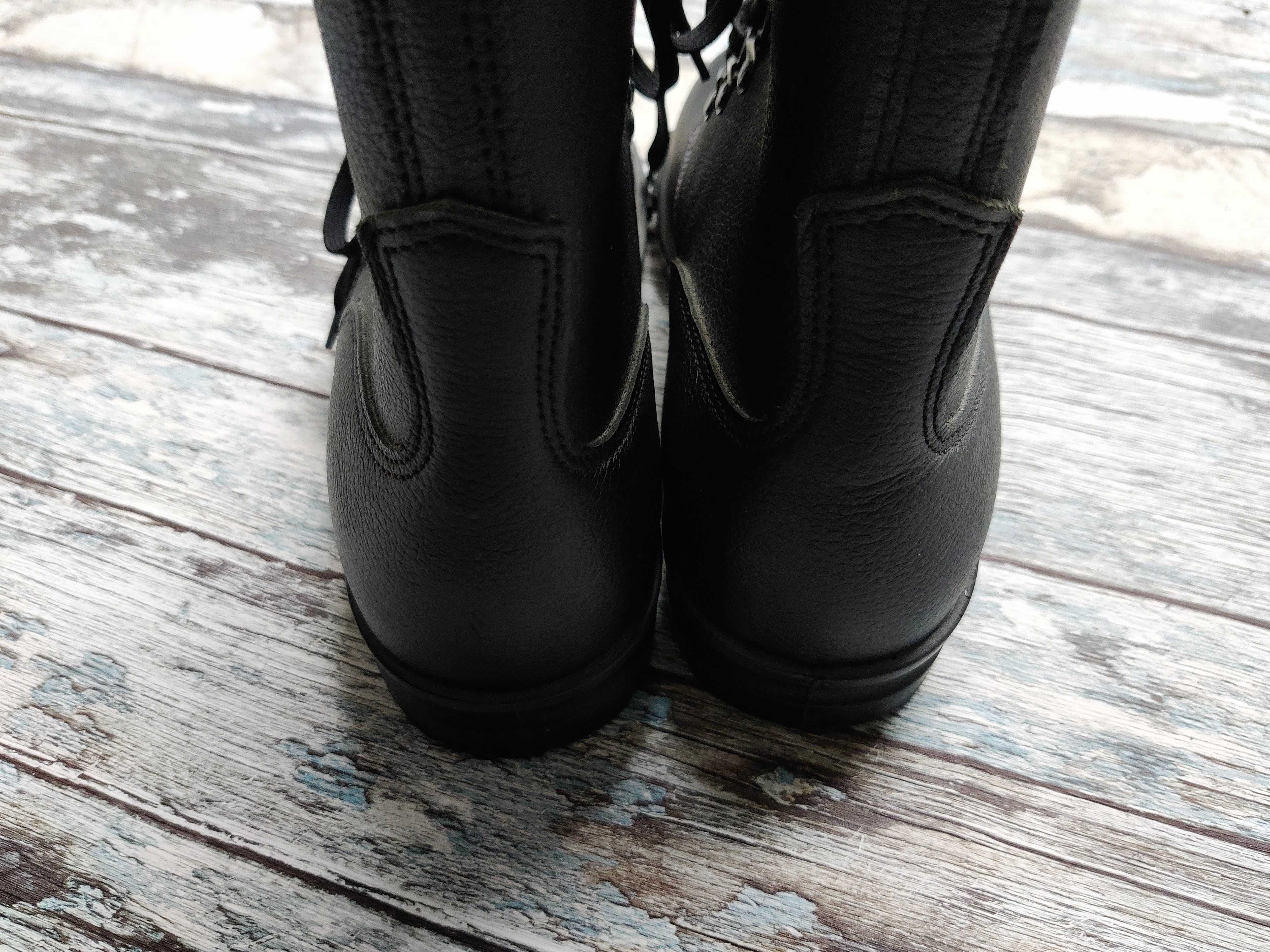 Buty wojskowe Norway Army czarne skóra 38 nowe
