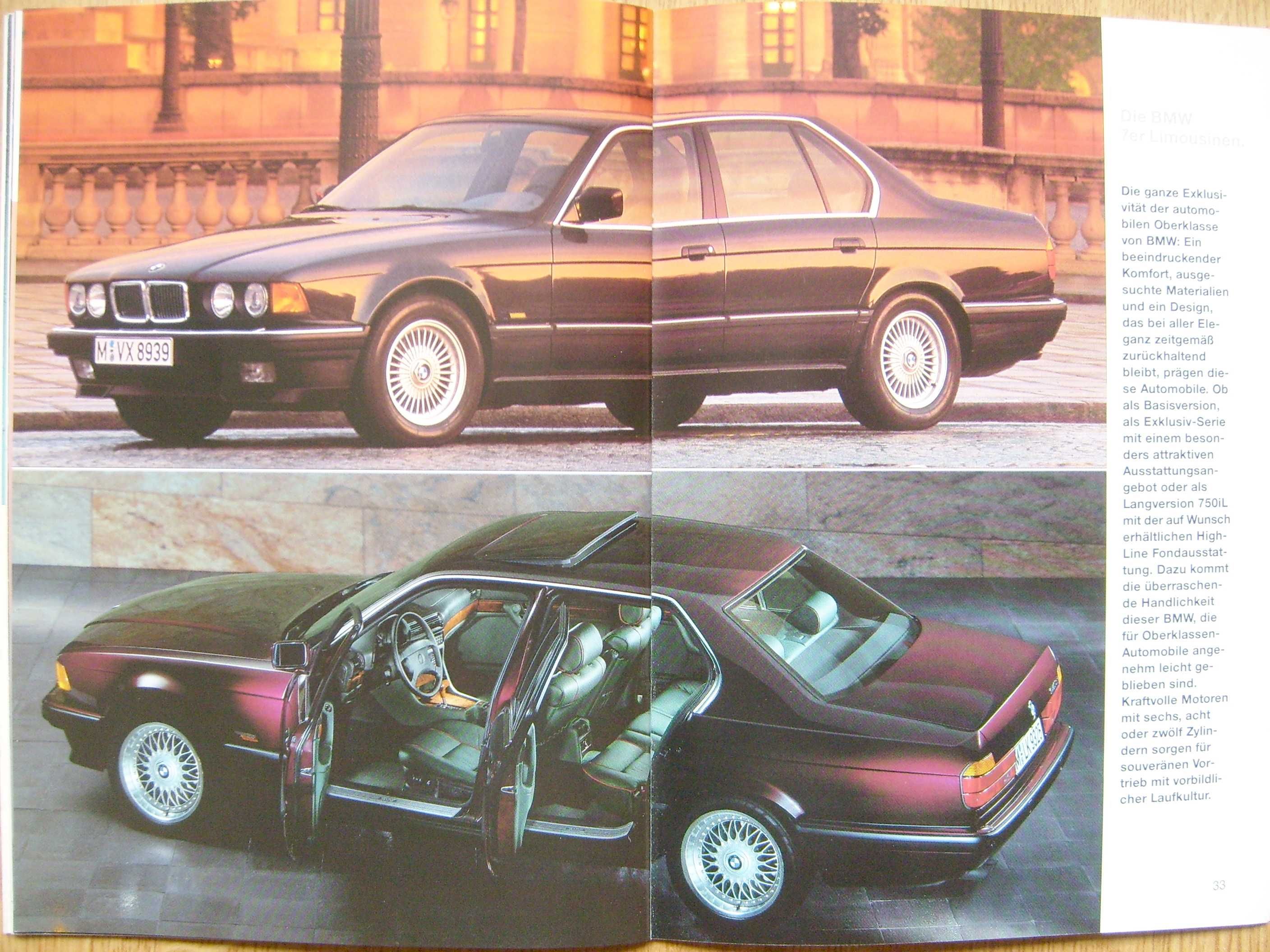 BMW 1994 / 3 E36, 5 E34, 7 E32, 8 E31  * katalog prospekt 46 str. BDB