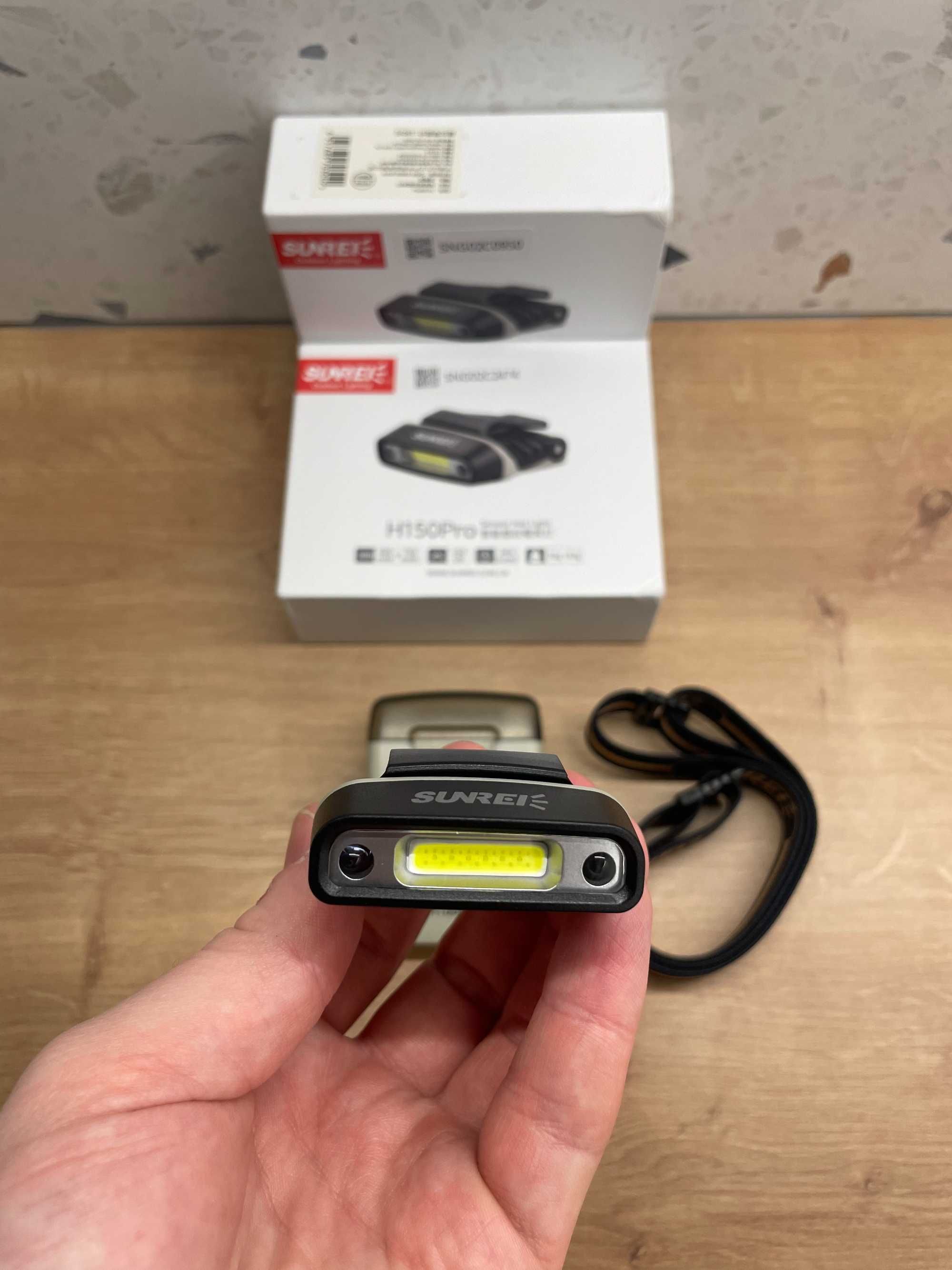 Sunrei H150 PRO Ліхтар Налобний/Кепку з Зарядним Кейсом