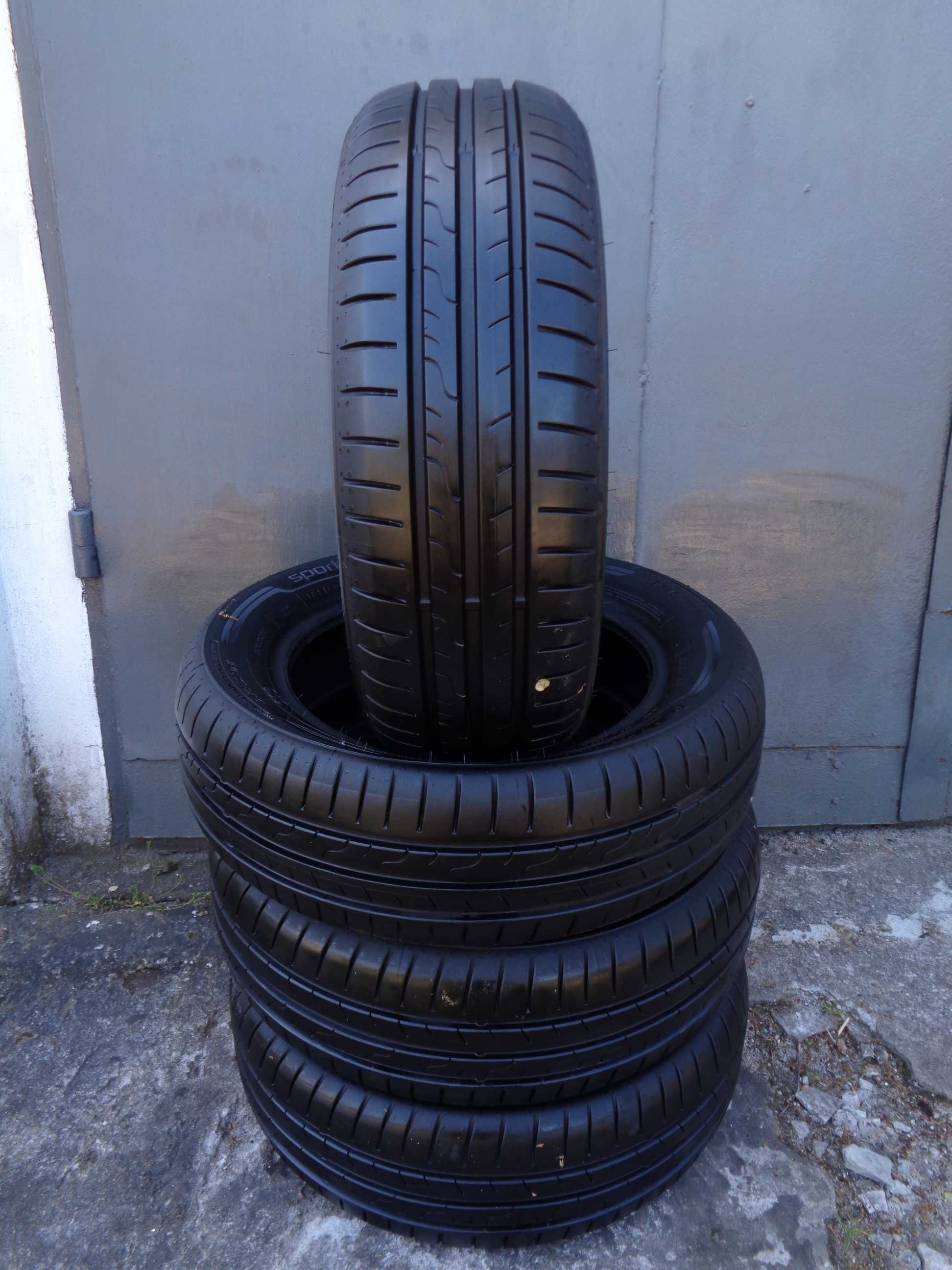 4x Dunlop BluResponse 185/60R15 opony letnie, 2021r, 7,5mm