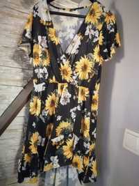 Sukienka w słoneczniki XL