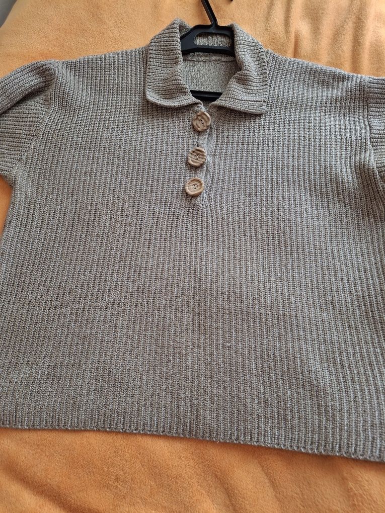 Bluzka sweterek kołnierzyk polo