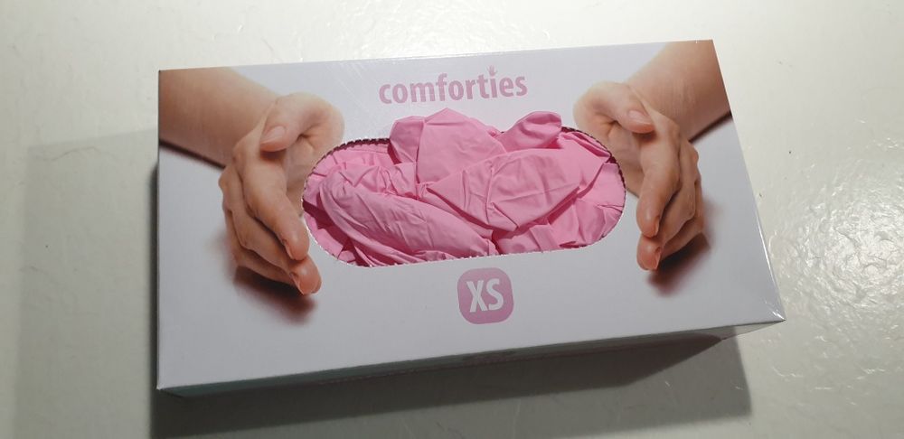 Rekawiczki nitrylowe xs RÓZOWE