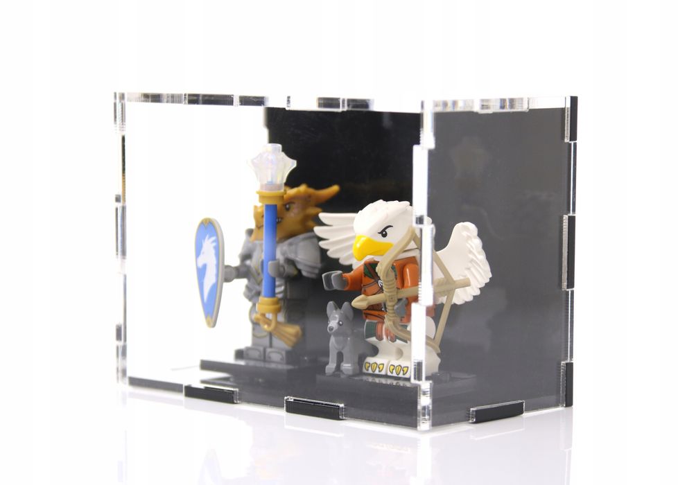 Pudełko Gablotka Z Czarnym Tłem Na 2 Figurki Lego Chroni Przed Kurzem