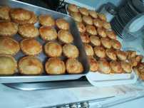 Empadas, rissois, croquetes, tartes bolas de carne