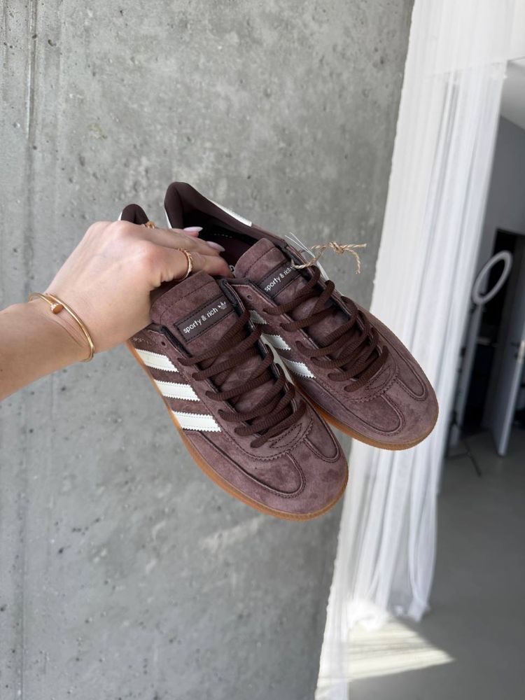 Кросівки жіночі Adidas Spezial SPORTY & RICH Brown premium/адідас