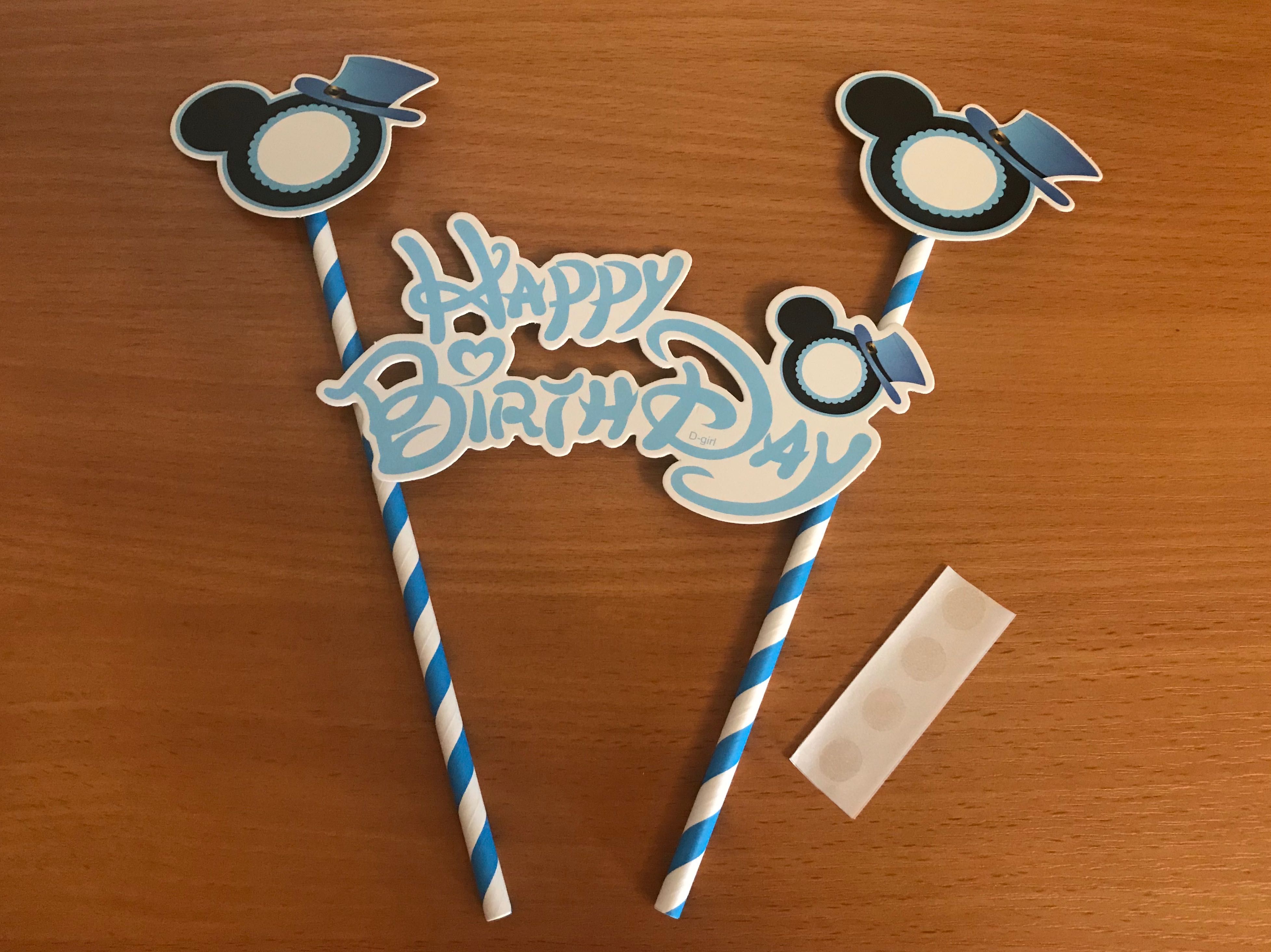 Топпер для украшения торта на день рождения «Микки Маус»