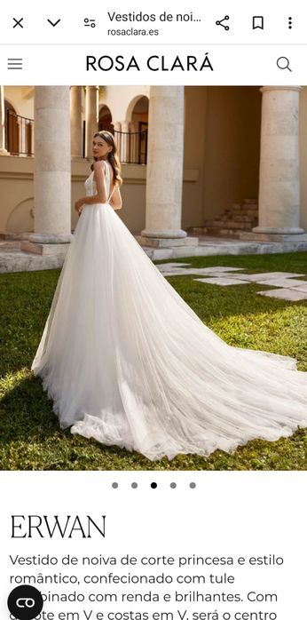 Vestido de noiva Rosa Clará