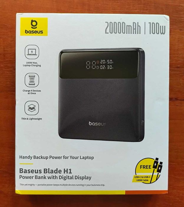 Powerbank Baseus Blade H1 20000 mAh 100w пауэрбанк